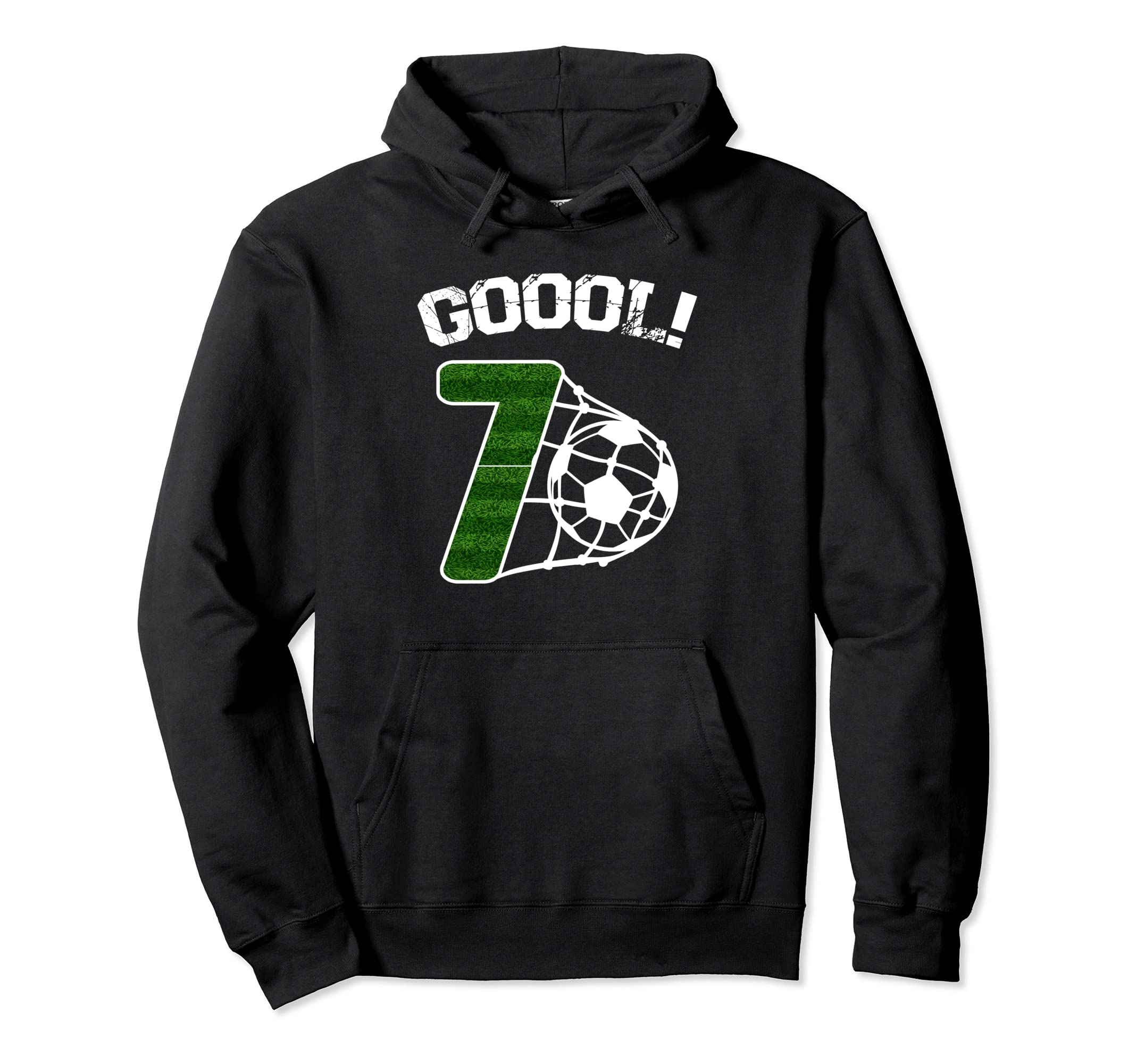 7Th Birthday Soccer Player 7Th Hoodie - Minimalist Print for Adults