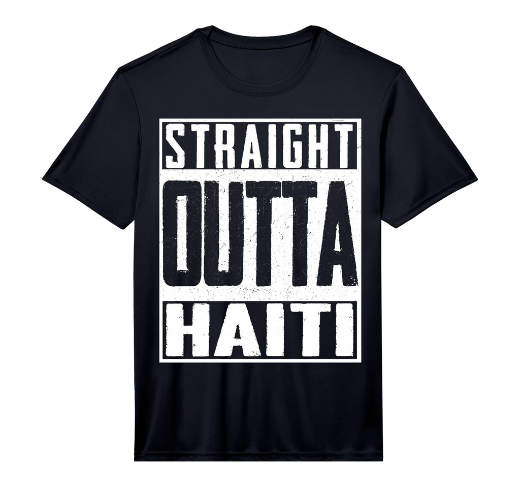 Mens Straight Outta Haiti Haitian T-Shirt - Novelty Apparel Men Women