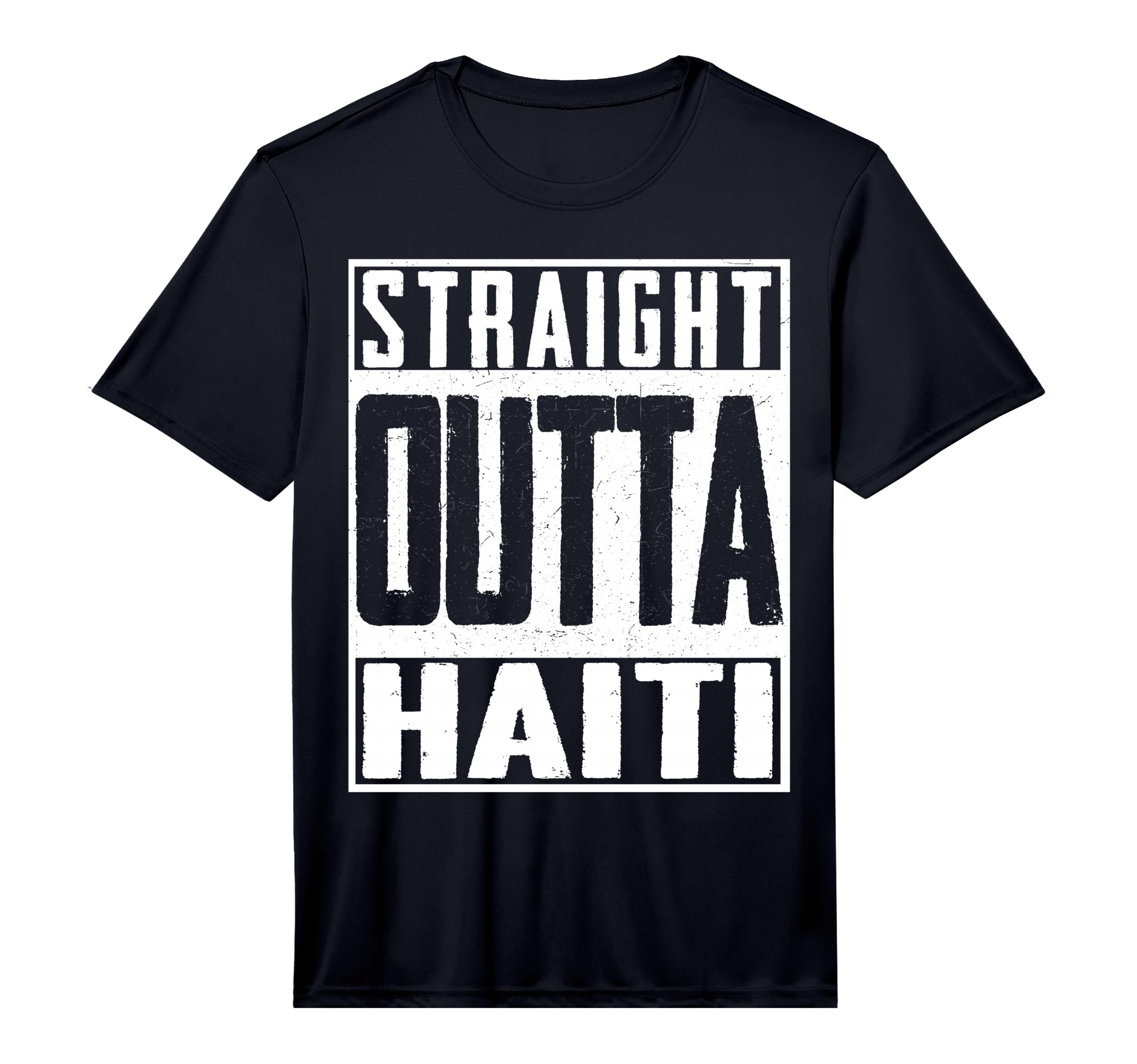 Mens Straight Outta Haiti Haitian T-Shirt - Novelty Apparel Men Women