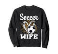 Soccer Wife Leopard Heart Sweatshirt - Custom Art Print for Adults