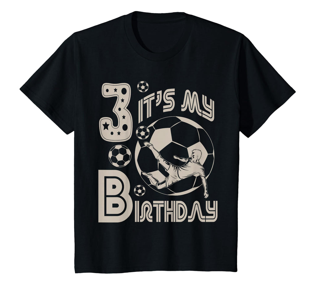 Love Soccer Great Football Aged 3 T-Shirt - Casual Everyday Wear Unisex