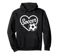 Soccer Heart Soccer Player Hoodie - Fun Novelty Design Men Women