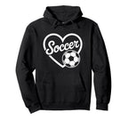Soccer Heart Soccer Player Hoodie - Fun Novelty Design Men Women