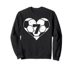 Soccer Number 7 Jersey Funny Soccer Sweatshirt - Trendy Graphic for Adults