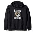 Soccer Cousin Leopard Heart Soccer T-Shirt - Fun Novelty Design for Adults