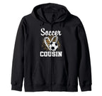 Soccer Cousin Leopard Heart Soccer T-Shirt - Fun Novelty Design for Adults