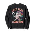 Rizzler Aura Soccer Unicorn Sweatshirt - Fun Novelty Design for Adults