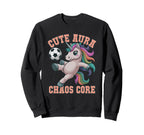 Rizzler Aura Soccer Unicorn Sweatshirt - Fun Novelty Design for Adults