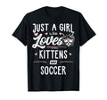 Just Who Loves Kittens And Soccer Gift T-Shirt - Trendy Graphic for Adults