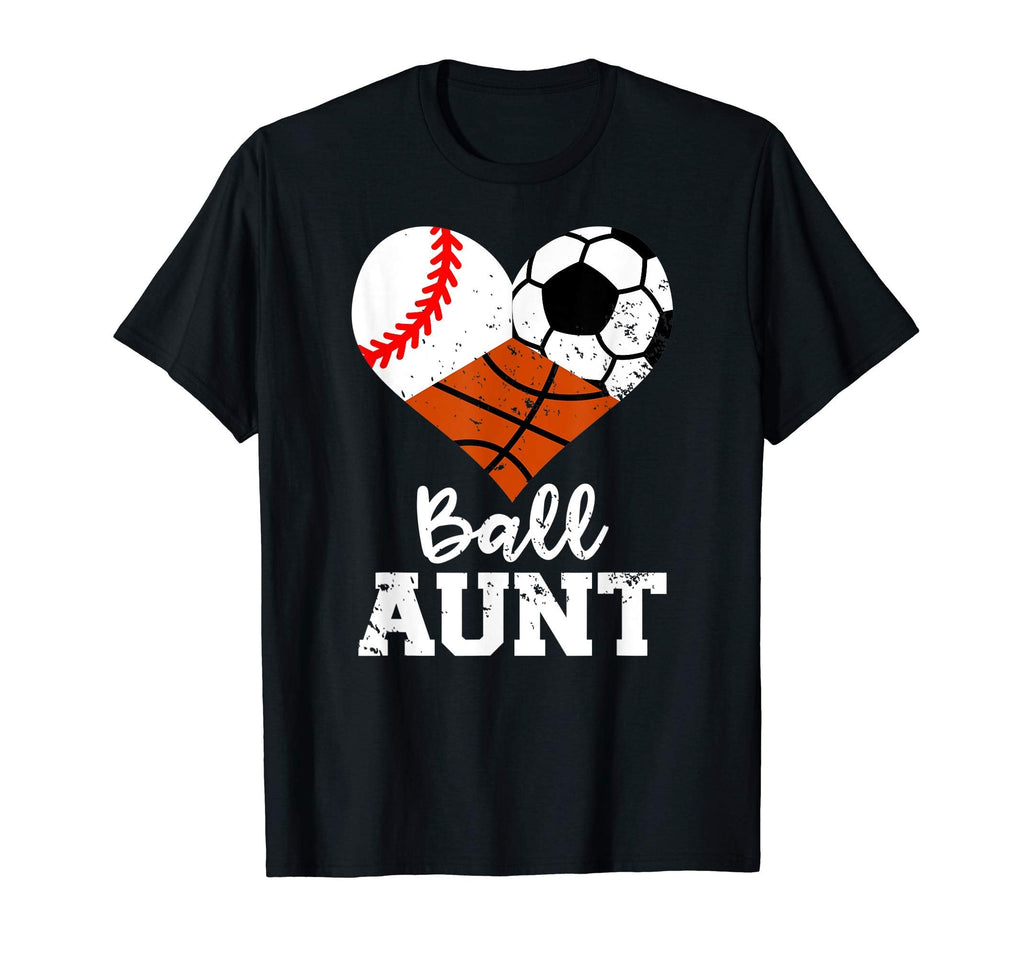 Ball Aunt Baseball Soccer Basketball T-Shirt - Custom Art Print Men Women