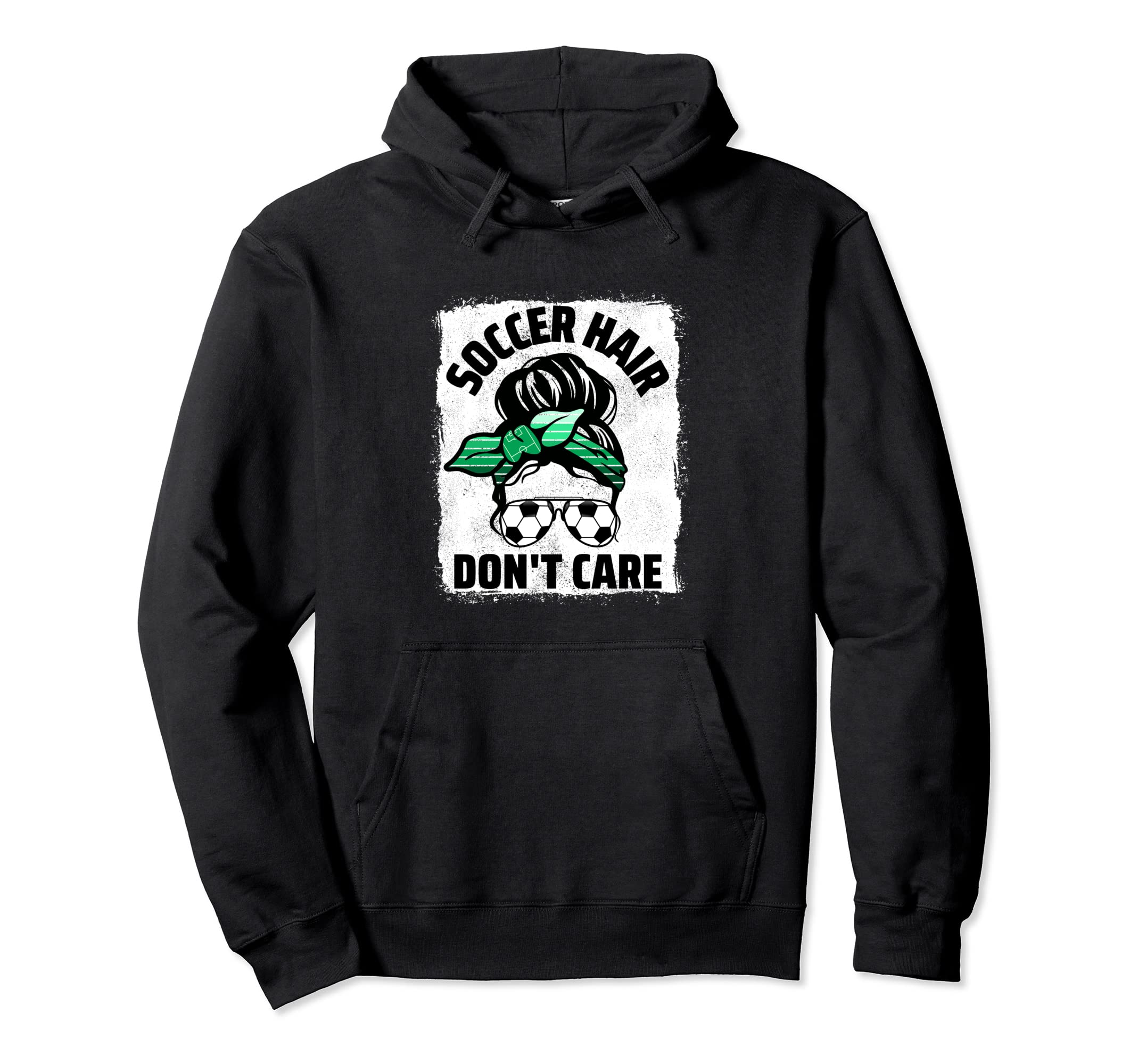 Soccer Hair Dont Care Soccer Player Hoodie - Casual Everyday Wear Unisex
