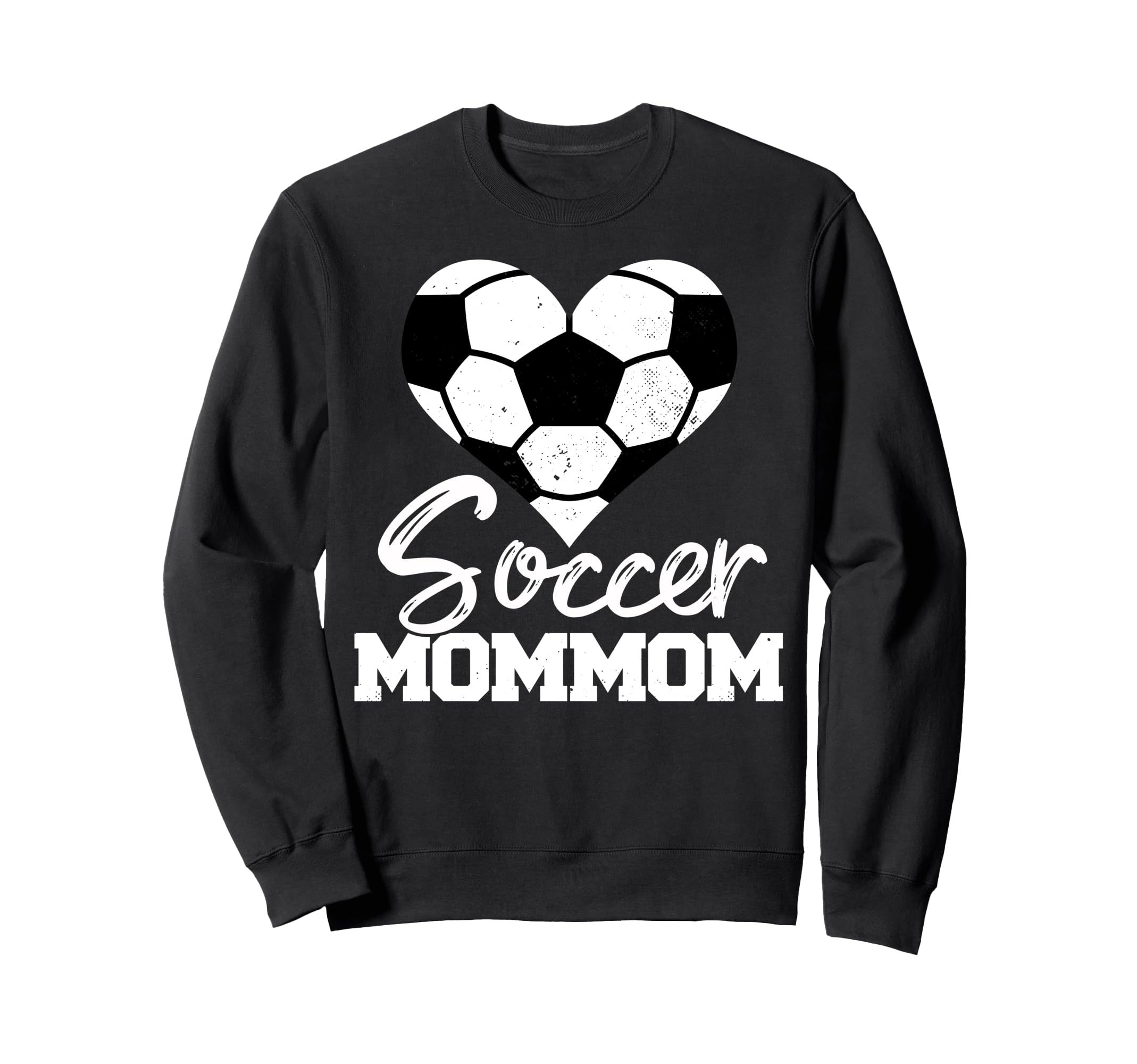 Soccer Mommom Heart Funny Heartfelt Love Sweatshirt - Graphic Print Unisex