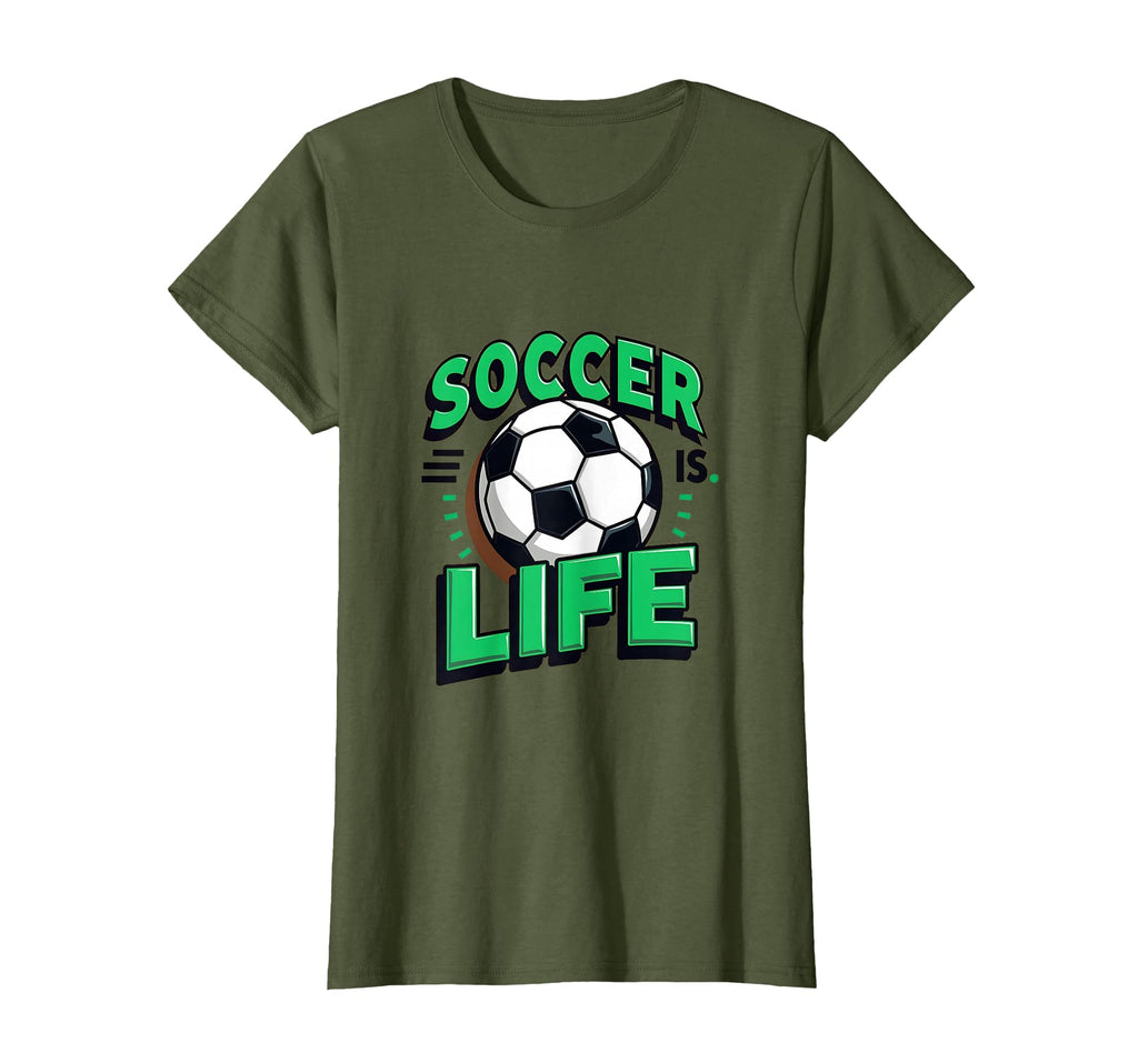 Soccer Is Life Soccer T-Shirt - Unique Graphic for Adults