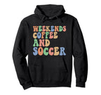 Soccer Coffee Soccer Mom Weekends Coffee Hoodie - Graphic Print for Adults