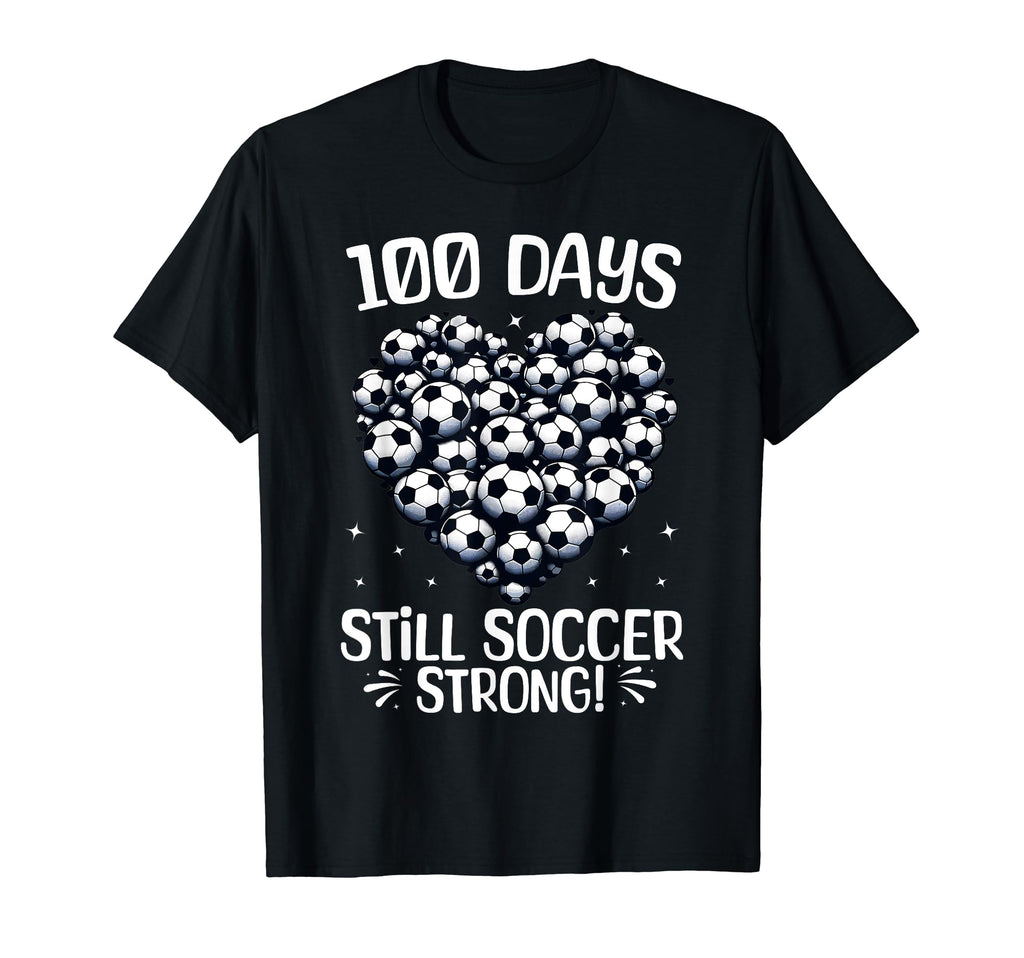 100 Days School Soccer Heart Love 100Th T-Shirt - Graphic Print Men Women