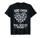 100 Days School Soccer Heart Love 100Th T-Shirt - Graphic Print Men Women