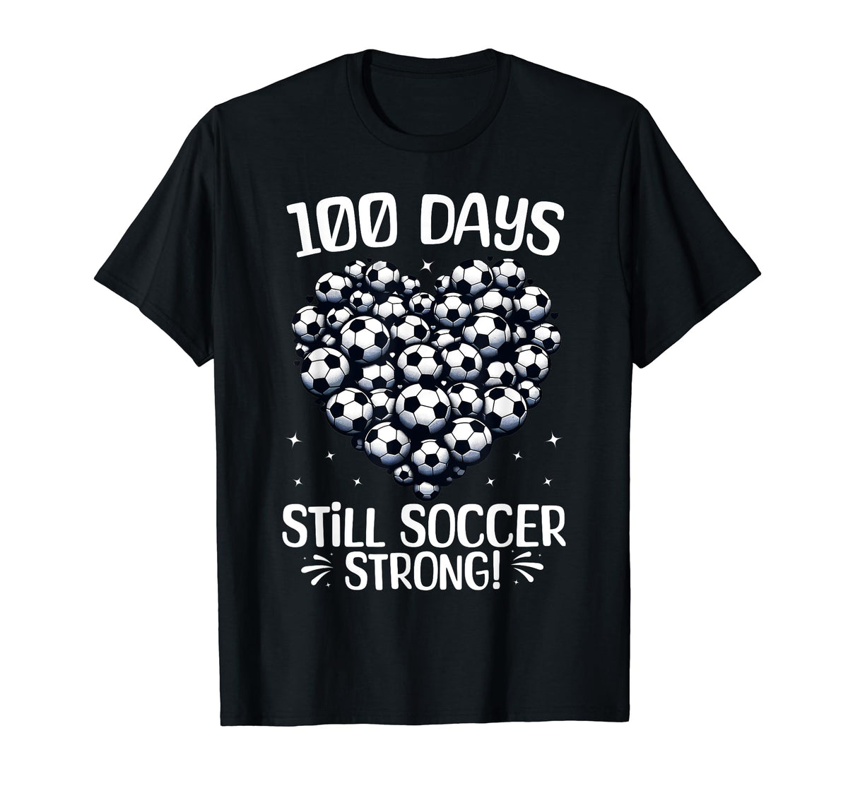 100 Days School Soccer Heart Love 100Th T-Shirt - Graphic Print Men Women
