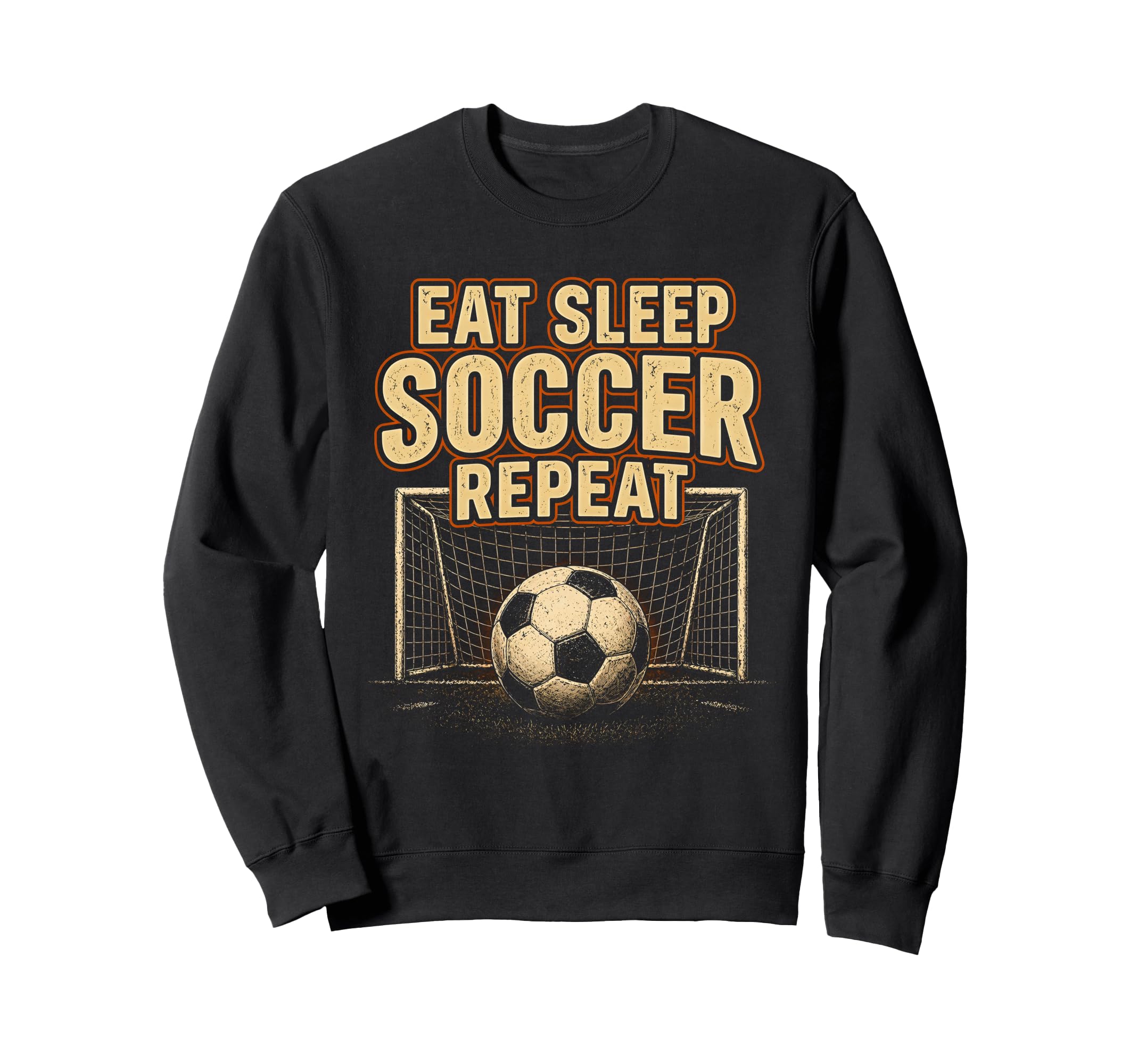 Eat Sleep Soccer Repeat Football Sweatshirt - Minimalist Print Men Women