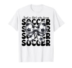 Just Who Loves Soccer Mom Coquette Bow T-Shirt - Trendy Graphic Men Women