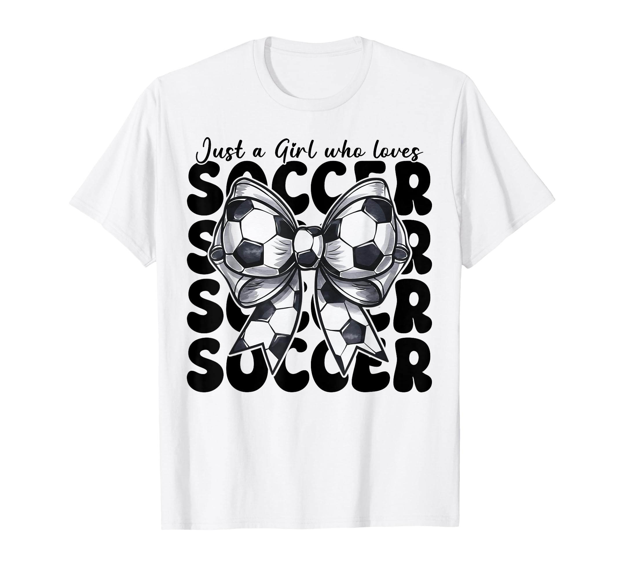Just Who Loves Soccer Mom Coquette Bow T-Shirt - Trendy Graphic Men Women