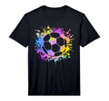 Mens Soccer Ball Watercolor Paint T-Shirt - Graphic Print for Adults