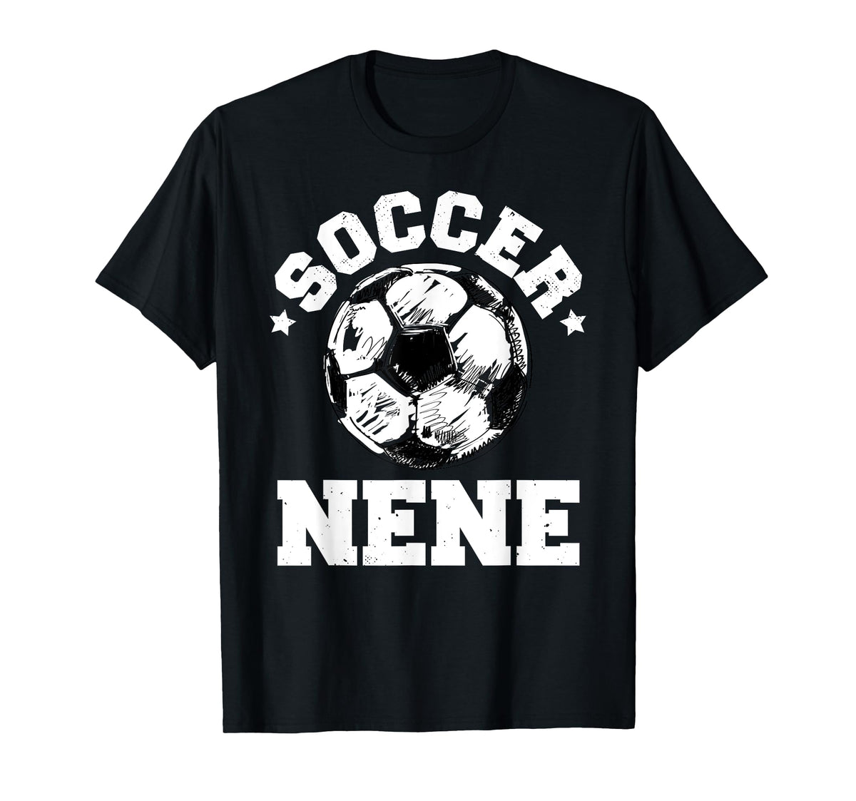 Soccer Nene Soccer Ball Distressed T-Shirt - Unique Graphic for Adults