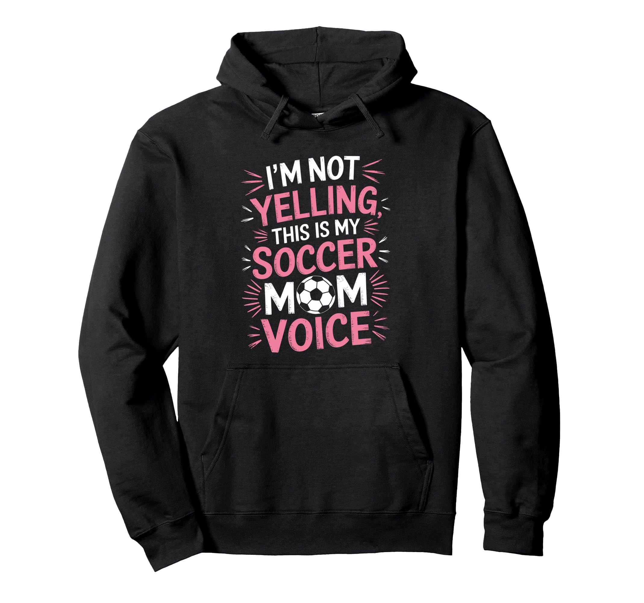 Soccer Mom Voice Funny Soccer Hoodie - Aesthetic Graphic for Adults