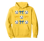 Soccer Balls Bows Soccer Player Hoodie - Fun Novelty Design for Adults