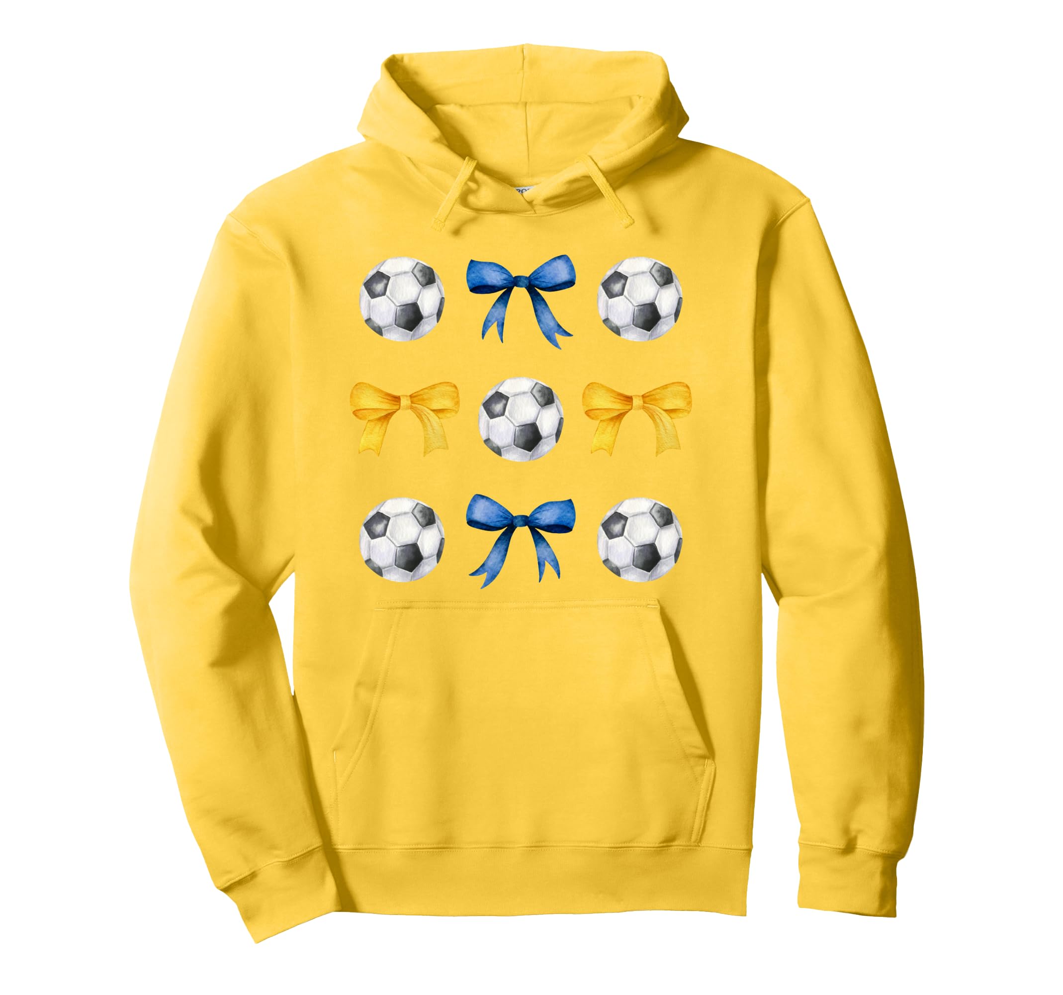 Soccer Balls Bows Soccer Player Hoodie - Fun Novelty Design for Adults