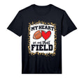 Football Player Mama Leopard Cheetah T-Shirt - Casual Everyday Wear Unisex