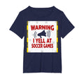 Warning I Yell Soccer Games T-Shirt - Streetwear Style Men Women
