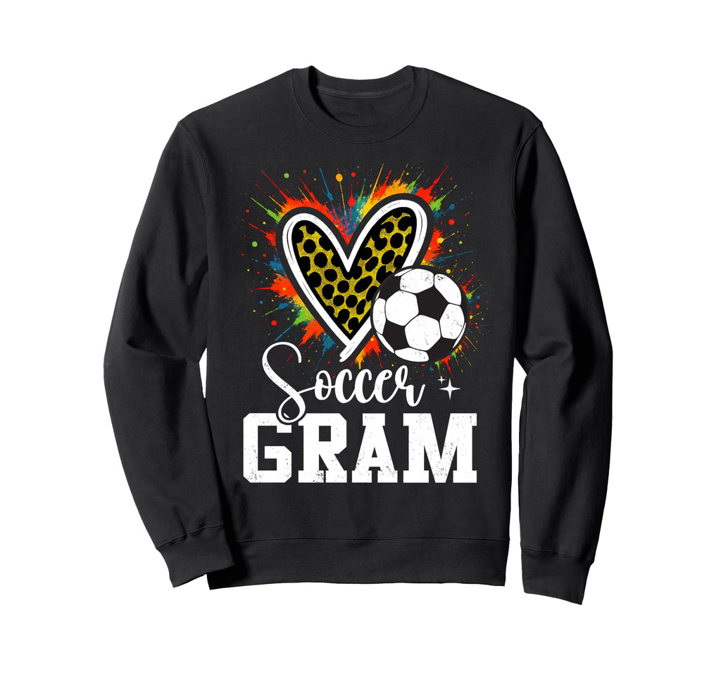 Soccer Gram Grandma Leopard Sweatshirt - Casual Everyday Wear Men Women
