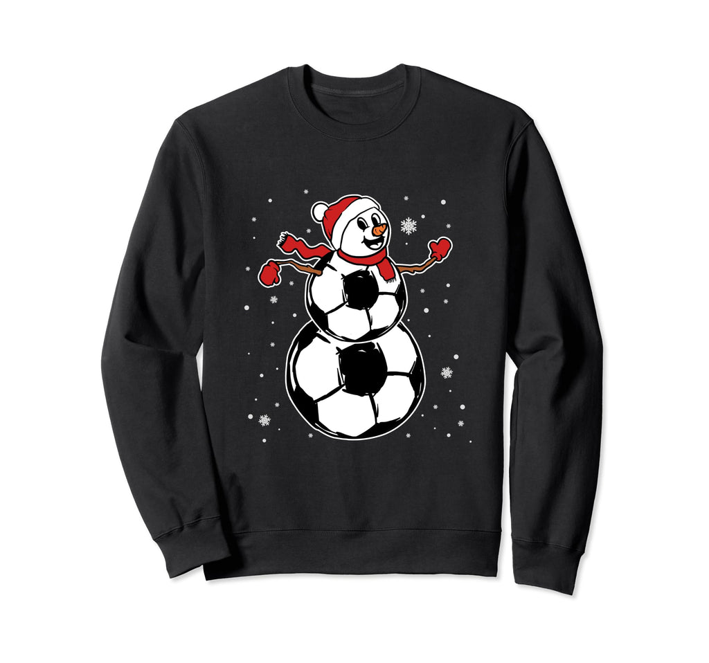 Snowman Soccer Pajama Santa Hat Sweatshirt - Trendy Graphic Men Women
