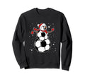 Snowman Soccer Pajama Santa Hat Sweatshirt - Trendy Graphic Men Women