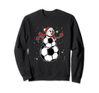 Snowman Soccer Pajama Santa Hat Sweatshirt - Trendy Graphic Men Women