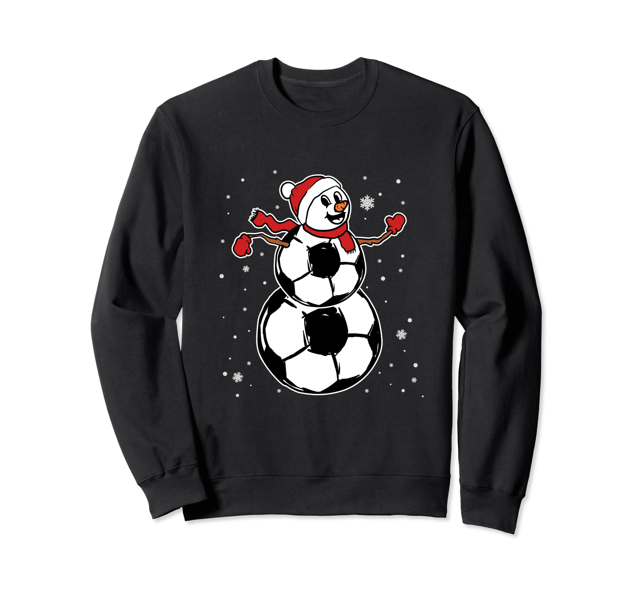 Snowman Soccer Pajama Santa Hat Sweatshirt - Trendy Graphic Men Women
