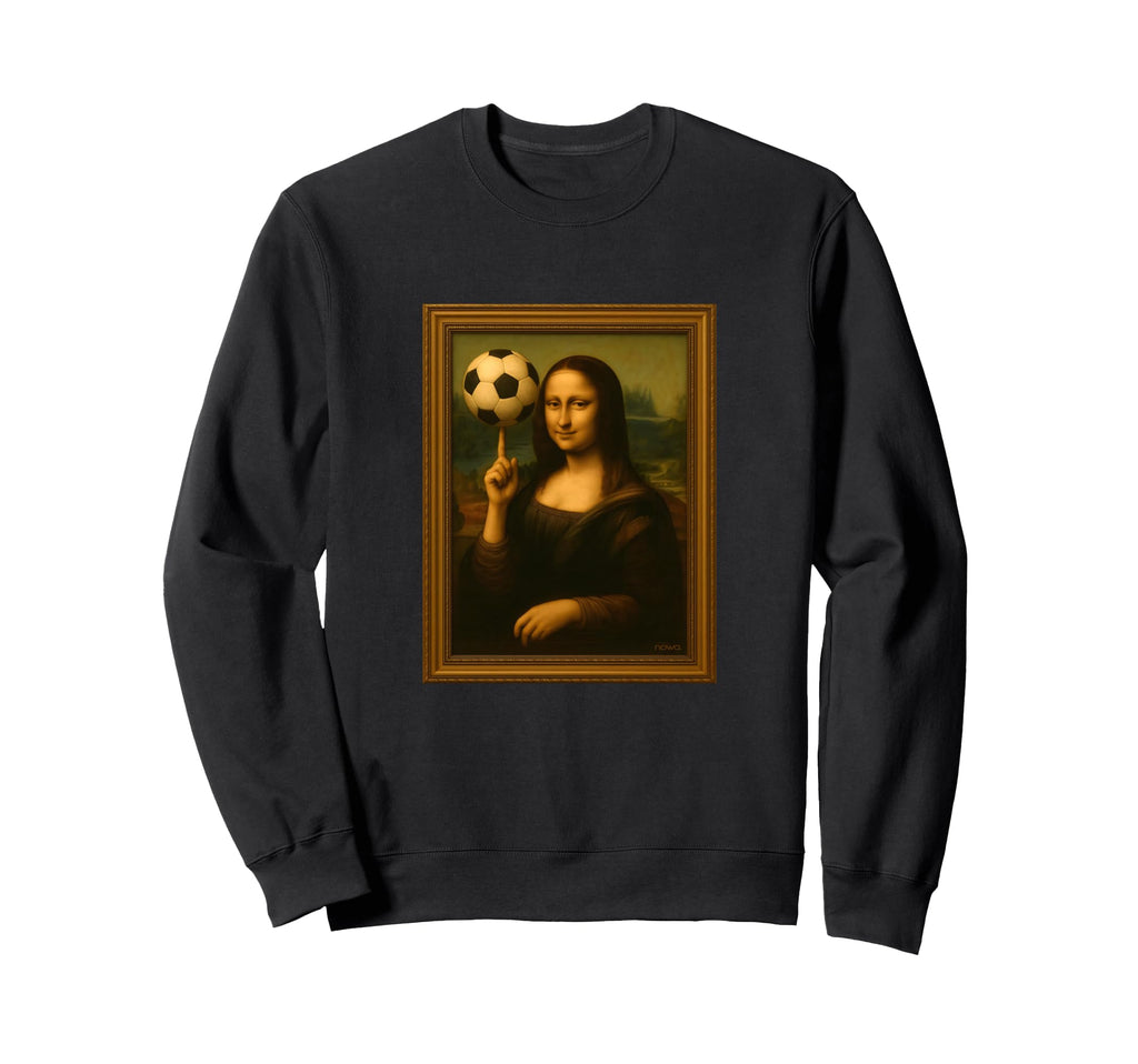 Mona Lisa Loves Soccer Sweatshirt - Casual Everyday Wear for Adults