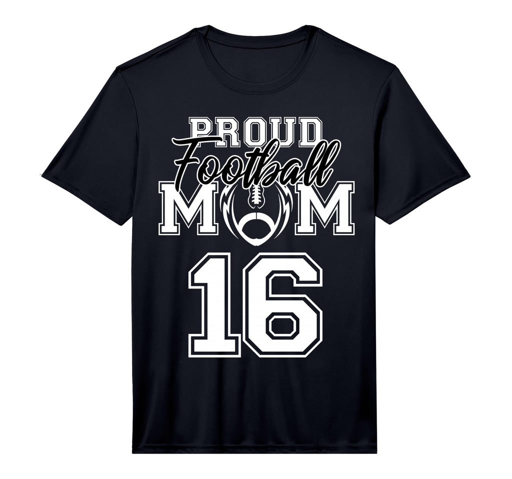 Custom Proud Football Mother Number T-Shirt - Aesthetic Graphic for Adults