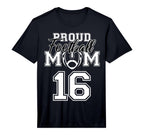 Custom Proud Football Mother Number T-Shirt - Aesthetic Graphic for Adults