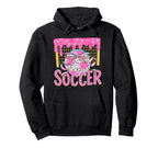 Girly Soccer Coquette Bow Ice Cream Hoodie - Fun Novelty Design Men Women