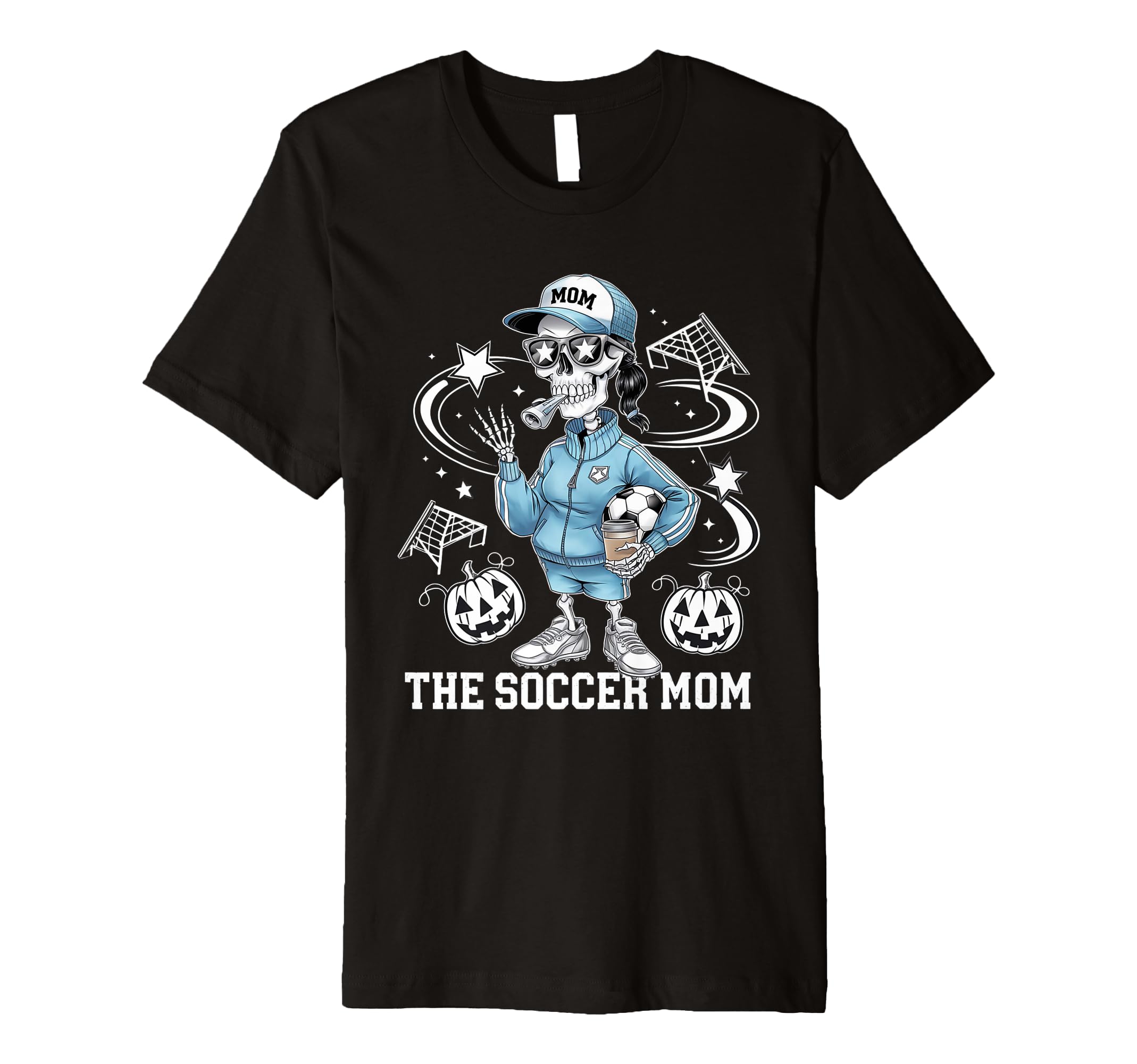 Soccer Mom Skeletton Halloween Soccer T-Shirt - Aesthetic Graphic Unisex