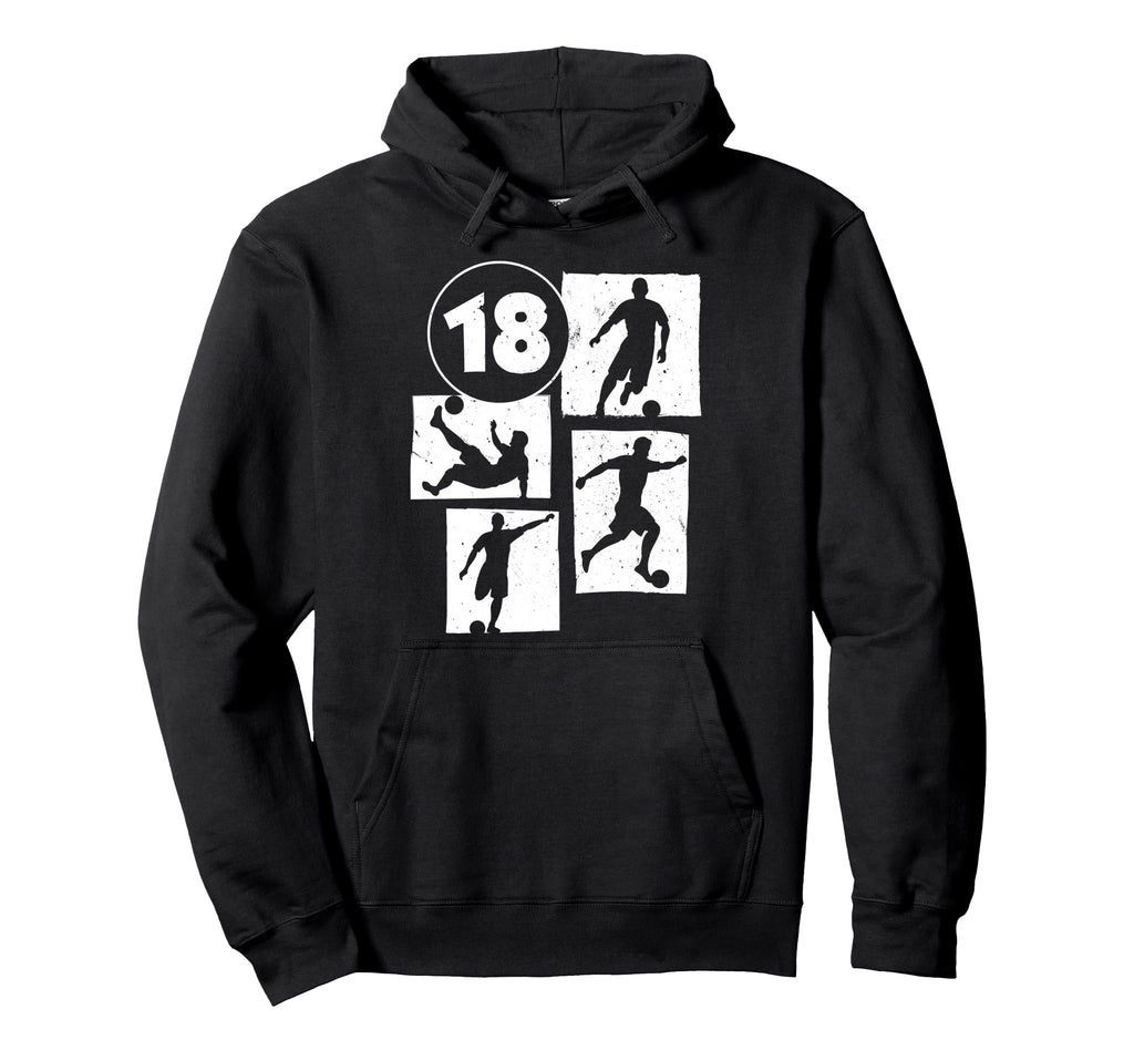 18Th Birthday Soccer Player Football Hoodie - Custom Art Print for Adults