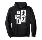 18Th Birthday Soccer Player Football Hoodie - Custom Art Print for Adults