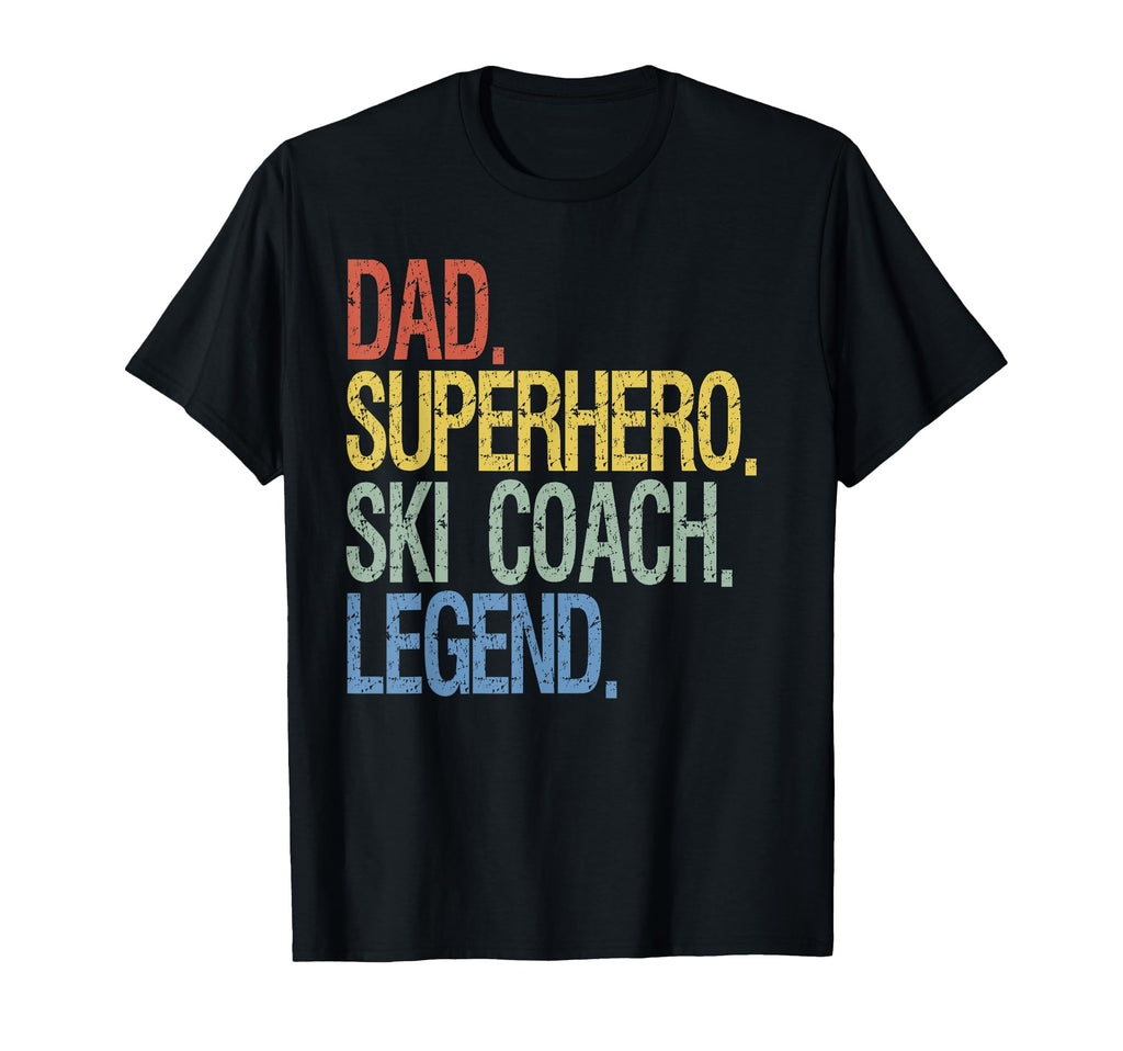 Dad Superhero Ski Coach Legend Sweatshirt - Trendy Graphic Unisex