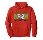 Groovy Soccer Mom Coquette Bow Soccer Hoodie - Graphic Print for Adults