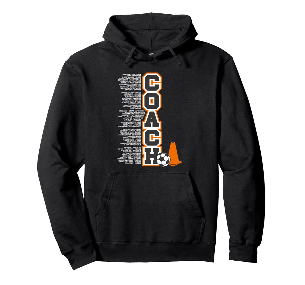 C Is Coach Positive Attributes Soccer Hoodie - Unique Graphic for Adults