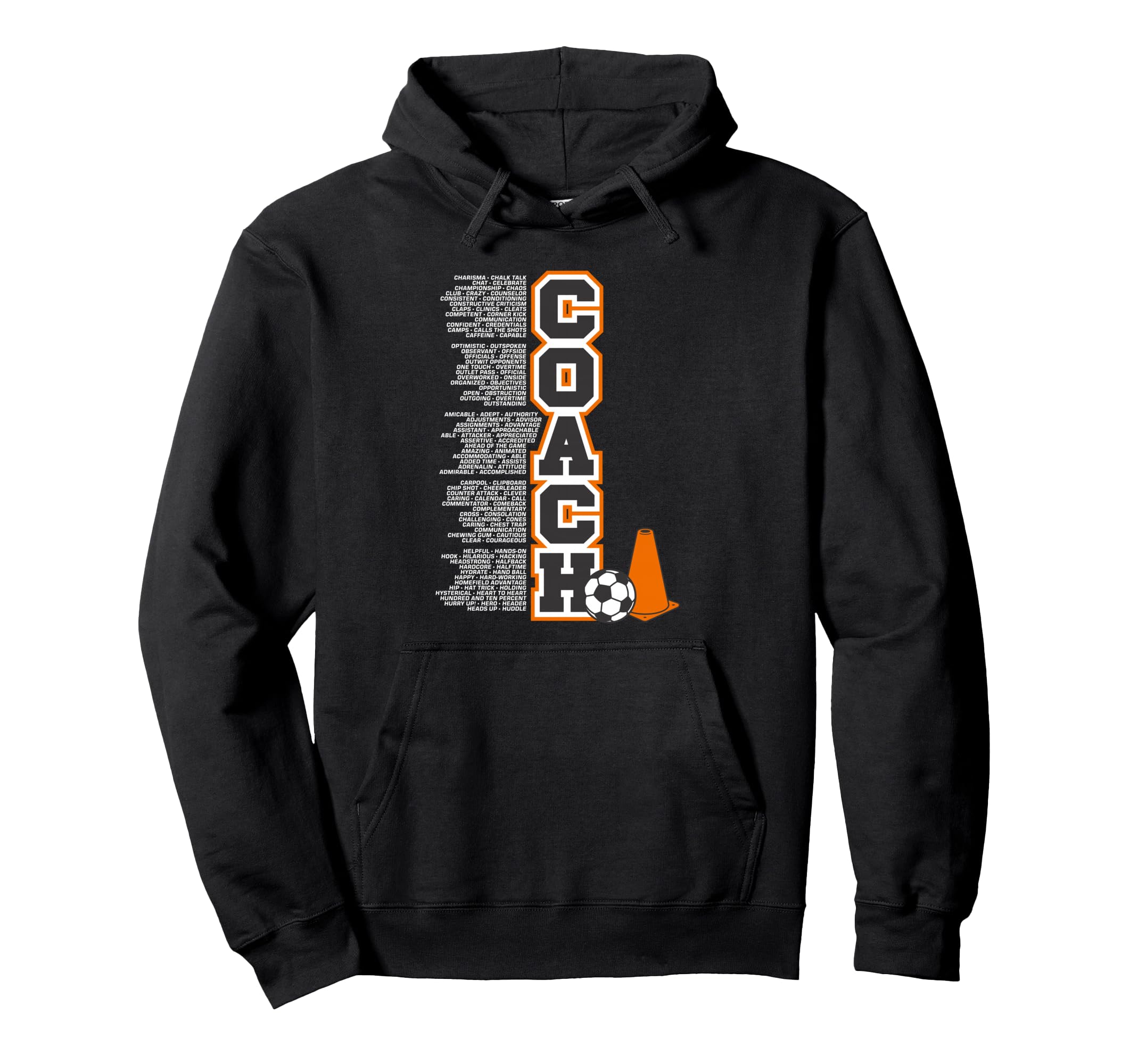 C Is Coach Positive Attributes Soccer Hoodie - Unique Graphic for Adults