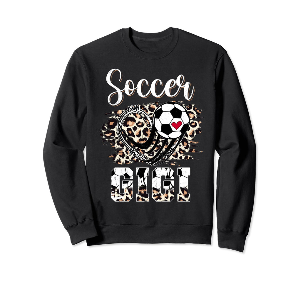 Soccer Gigi Leopard Funny Mothers Sweatshirt - Trendy Graphic for Adults