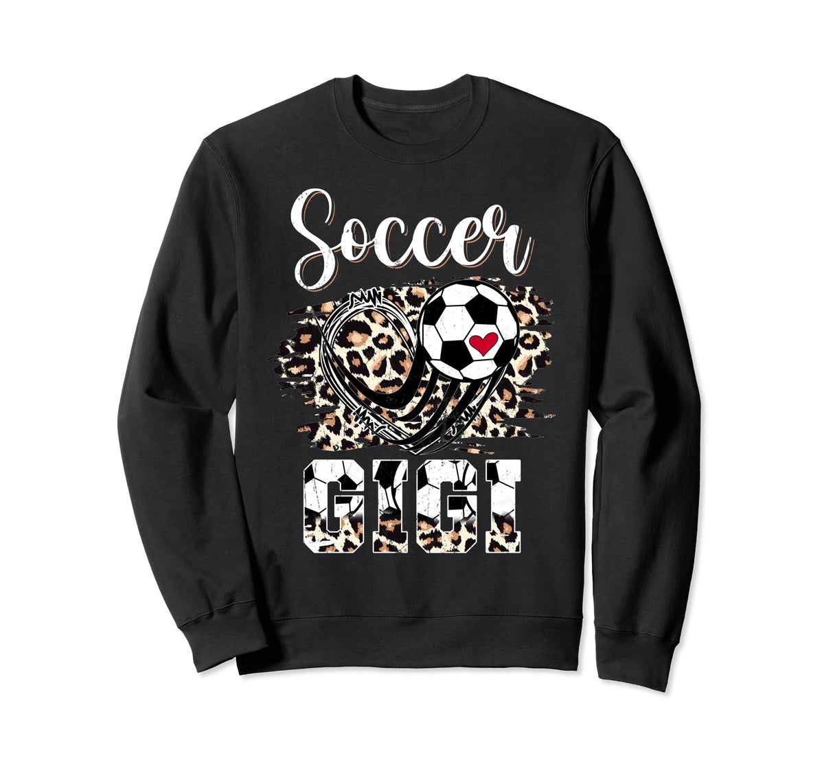 Soccer Gigi Leopard Funny Mothers Sweatshirt - Trendy Graphic for Adults