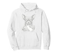 Chihuahua Dog Black White Player Line Art Hoodie - Novelty Apparel Unisex
